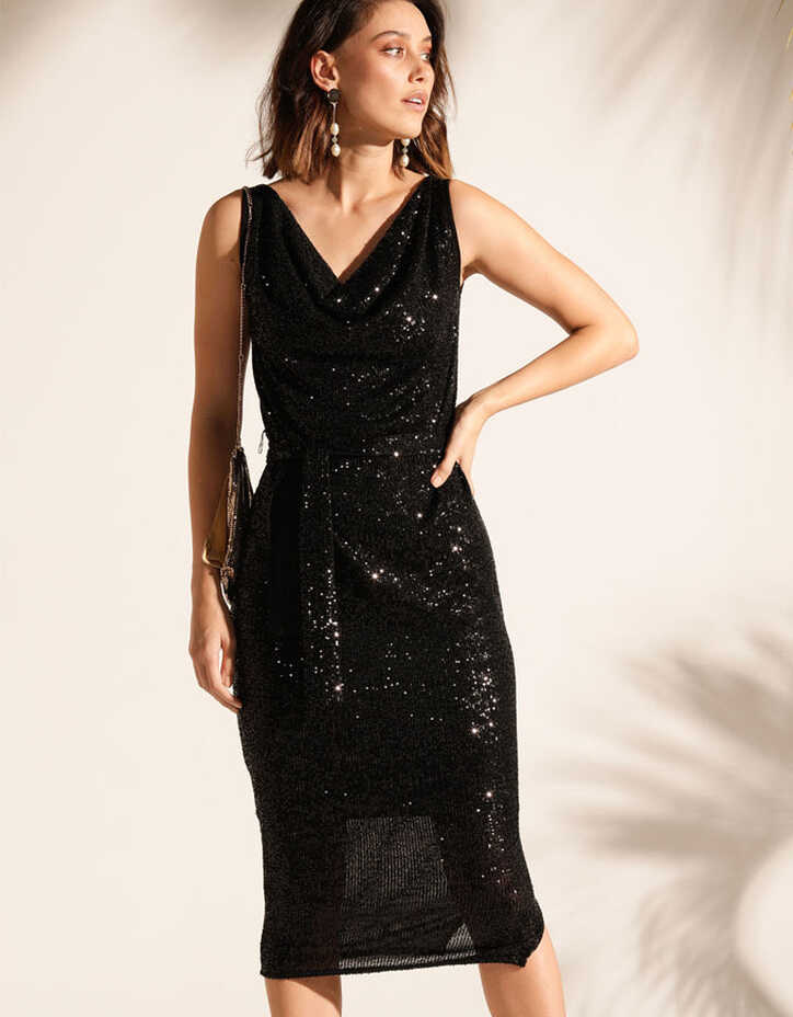 Martinique Reversible Dress Black Sequin – Bombo Clothing Co.