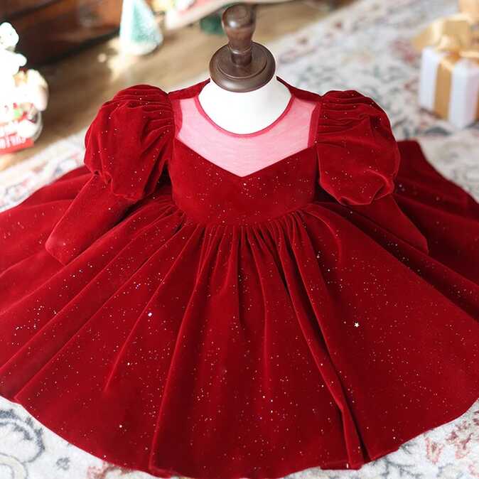 Mary S First Christmas|velvet Princess Ball Gown For Girls - Long ...