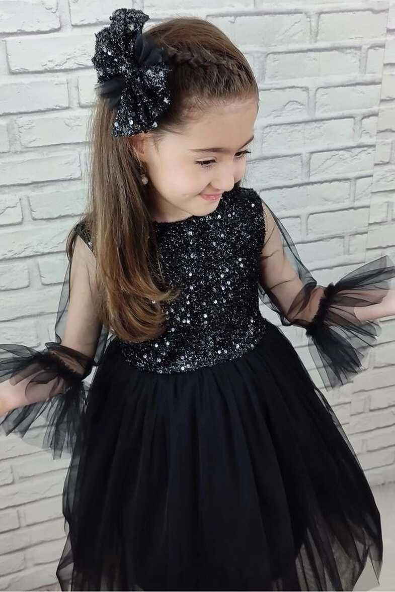 Mashotrend Bucharest Sleeve Ruffled Sequined Girls&#39; Dress ...