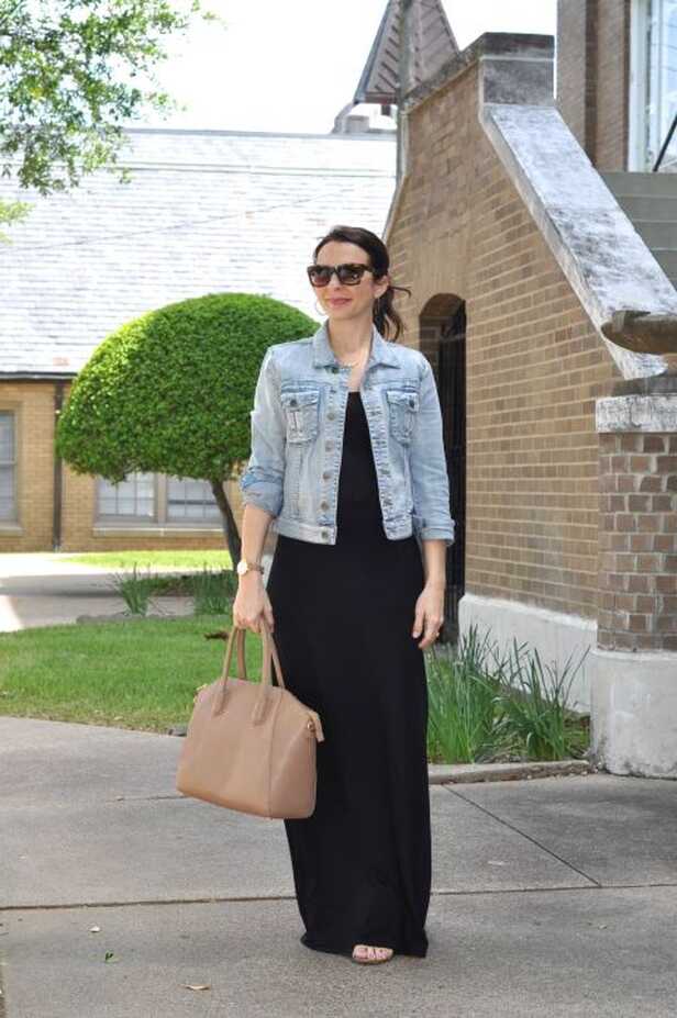 Maxi Dress + Denim Jacket