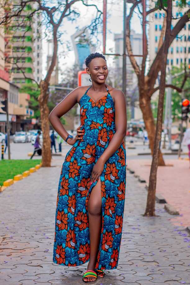 Maxi Dress (blue Kitenge) - best african designs - African Bravo ...