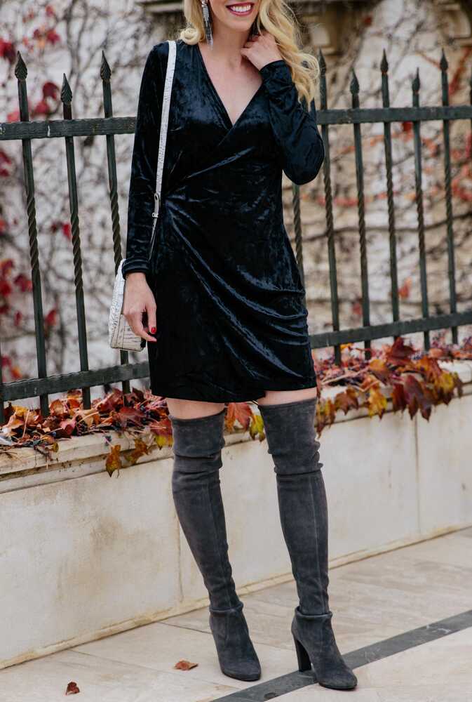 Meagan Brandon fashion blogger of Meagan&#39;s Moda wears black velvet ...