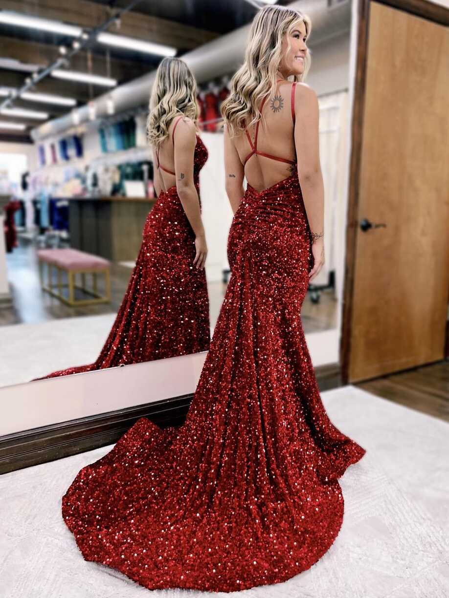 Mermaid / Trumpet Prom Dresses Sparkle &amp; Shine Dress Formal Court ...