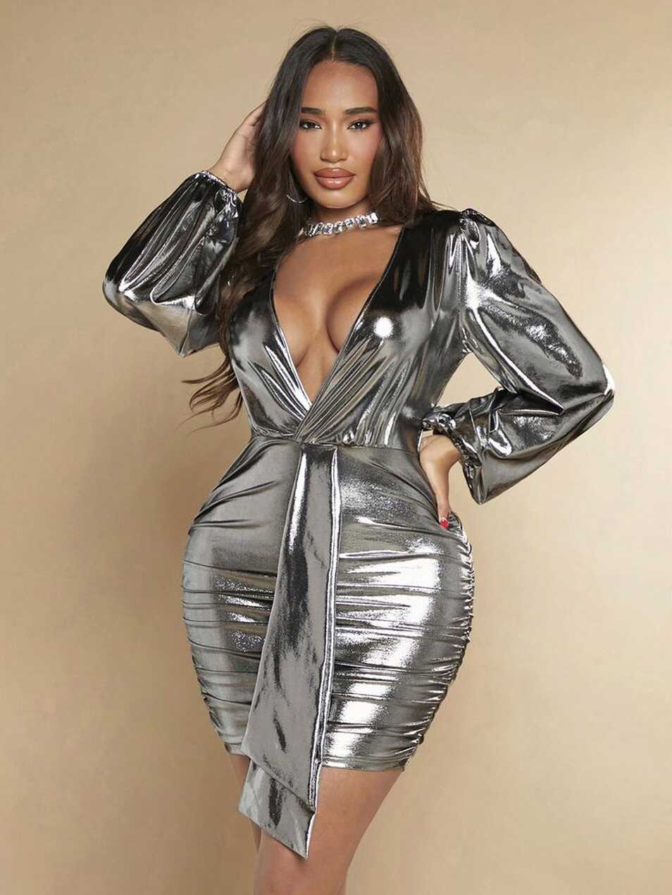 Metallic Bodycon Dress - Shop on Pinterest