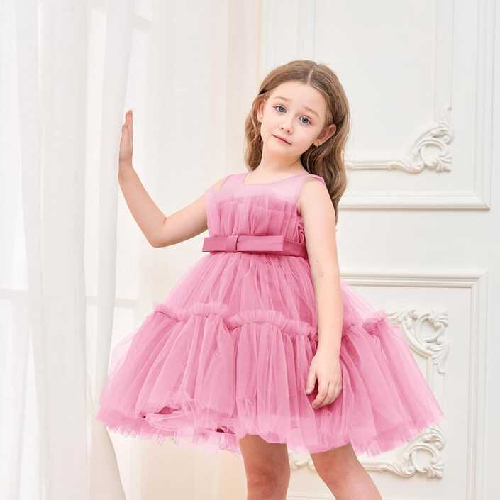 Miipat Baby Girl Princess Dress Flower Wedding Party Toddler ...