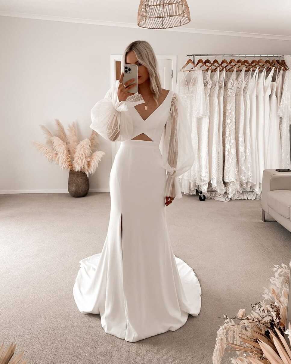 Modern Classic: Crawford Wedding Dress — LUMI: Bridal Shop Hitchin ...