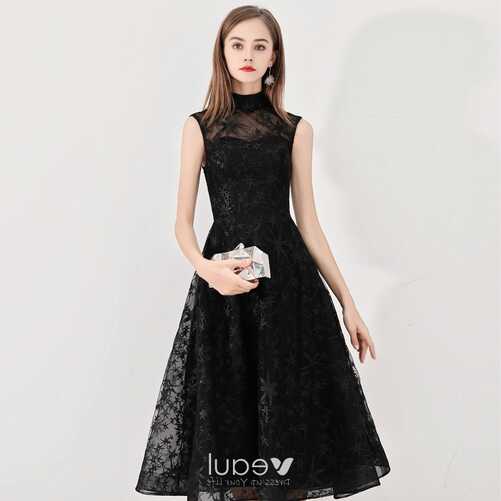 Modest / Simple Homecoming Little Black Dress 2020 A-Line ...