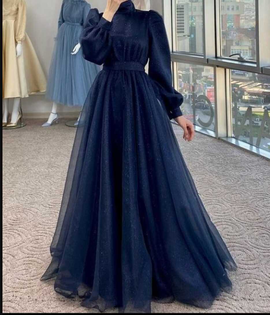 Modest A-line Long Sleeves Prom Dress,Muslim Dress Y5848 ...