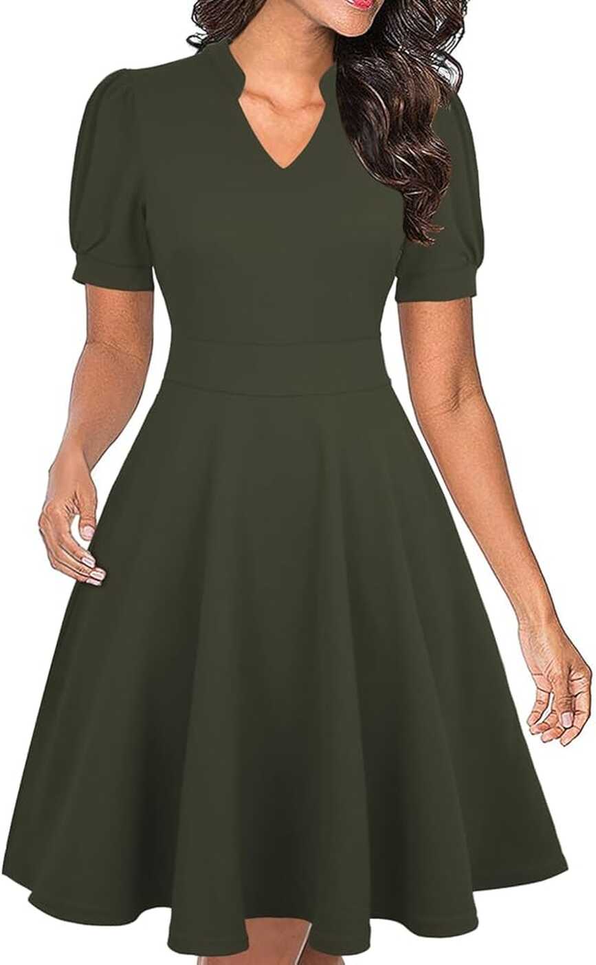 Mokayee Cocktail Dresses for Women 2024 Army Green V Neck Summer ...