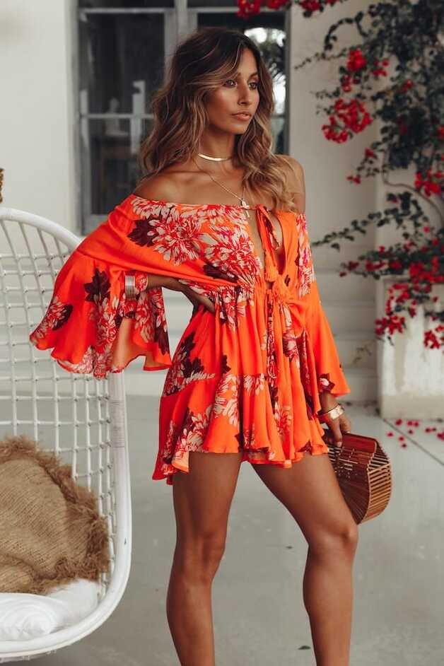 Moral Of The Story Romper Orange | Donna, Idea