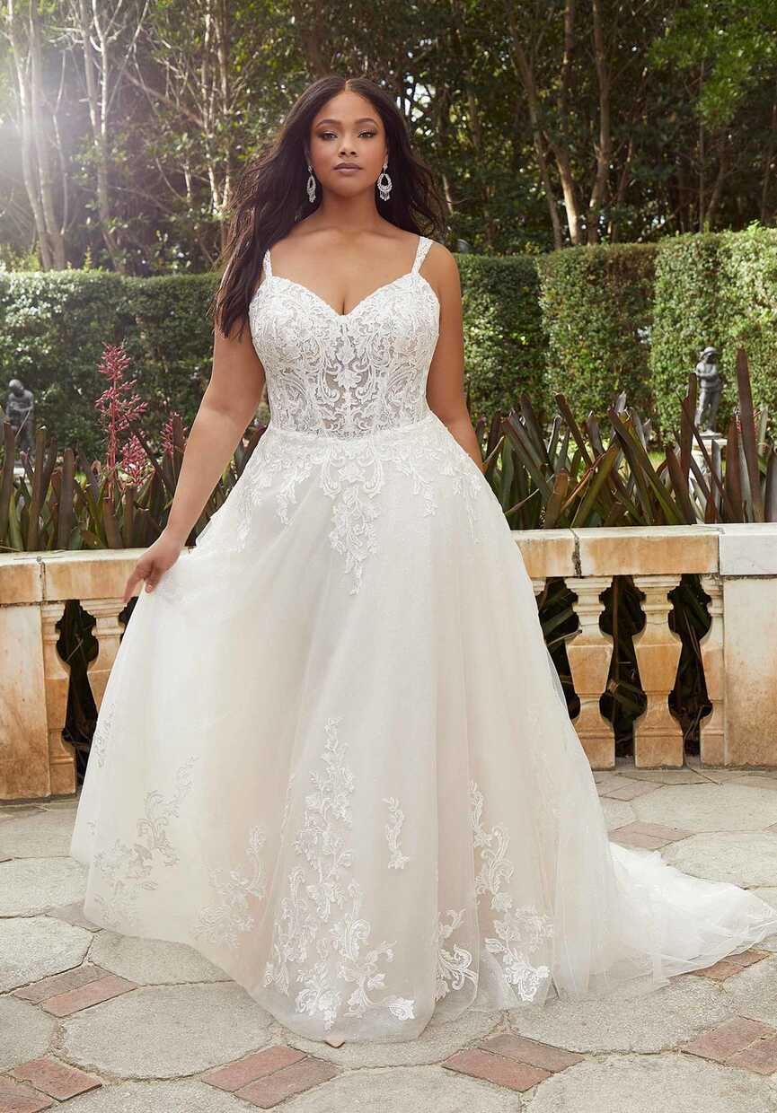 Mori Lee 3366 Georgia Corset Bodice Two Strap Plus Size Wedding ...