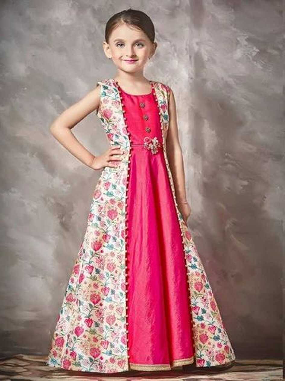 Multicolor Wedding Wear Kids Gown at Rs 1500 in Surat | ID ...