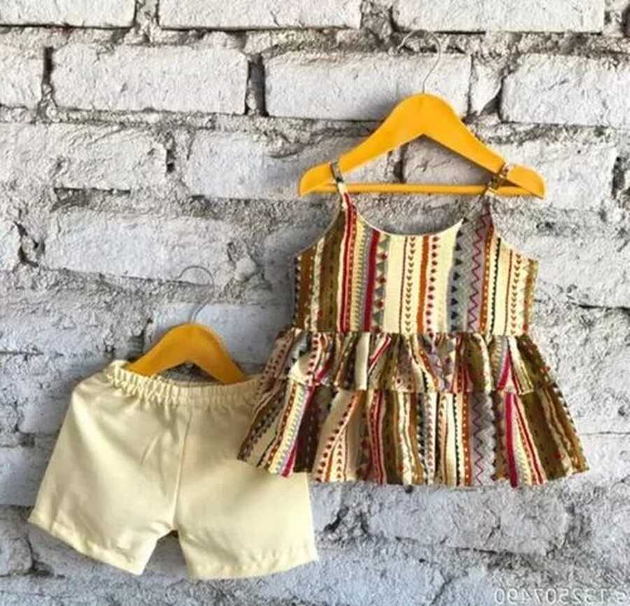 Musterd And Lite Yellow Rayon Baby Casual Wear Dress at Rs 245 ...