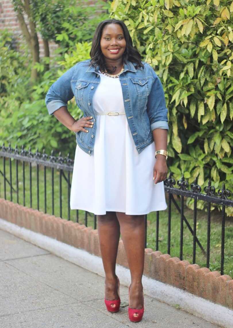 My Summer Essentials, White Dresses And Denim Jackets - Stylish Curves