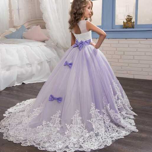 NNJXD Girls Lace Tulle Embroidered Princess Prom Ball Gown Formal ...