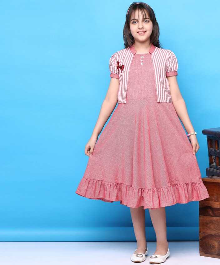 Nandany Classic Girls Below Knee Casual Dress Price in India - Buy ...