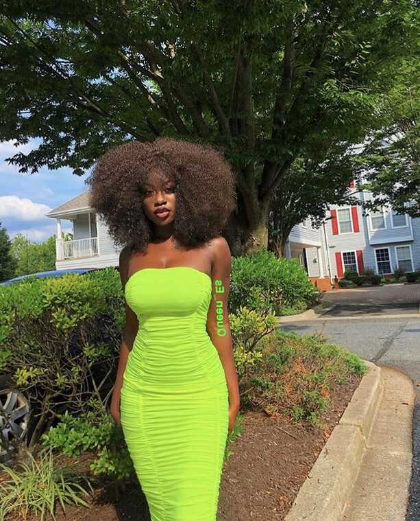 Neon green bodycon dress ??