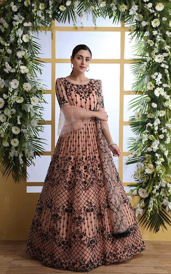 Net Party Wear Pr Fashion Launched Designer Floor Length Gown at ...