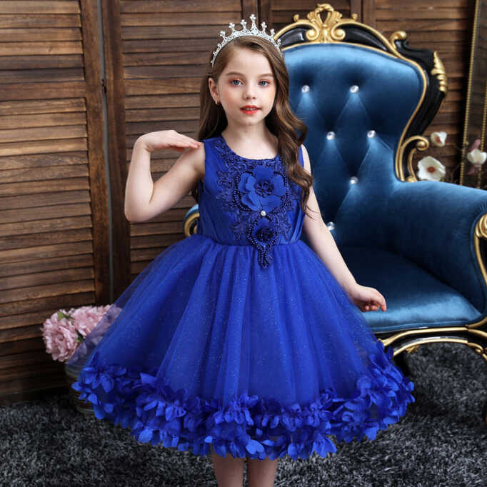 New Arrival 2-10 Years Old Girls Lace Flower Dress Summer ...