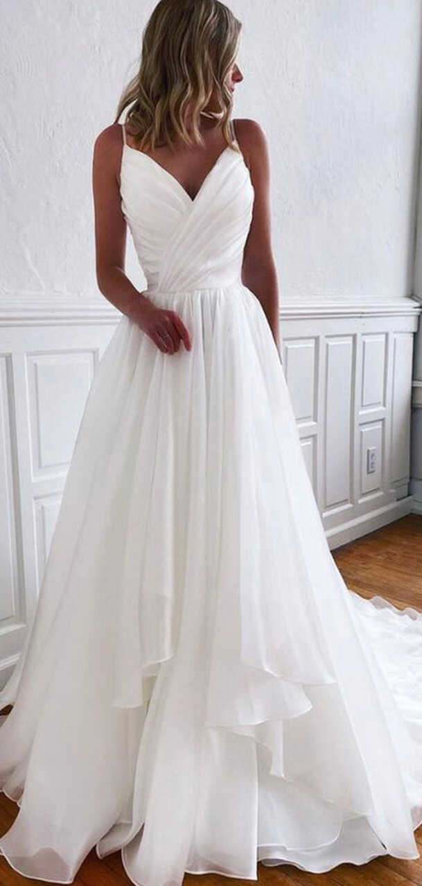 New Arrival A-line Popular Simple Beach Vintage Wedding Dresses ...