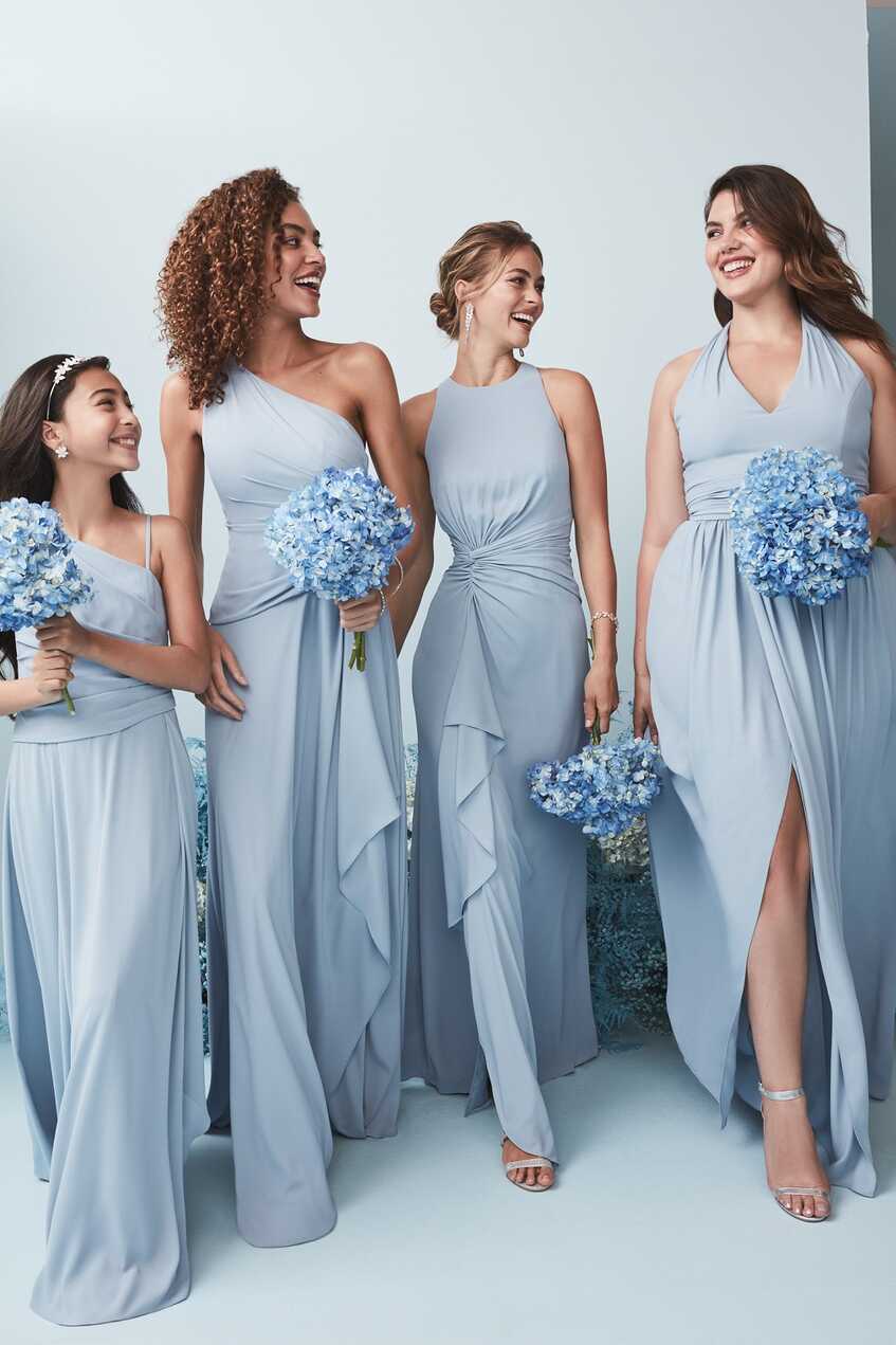 New Color Alert: Dusty Blue Bridesmaid Dresses | David&#39;s Bridal Blog