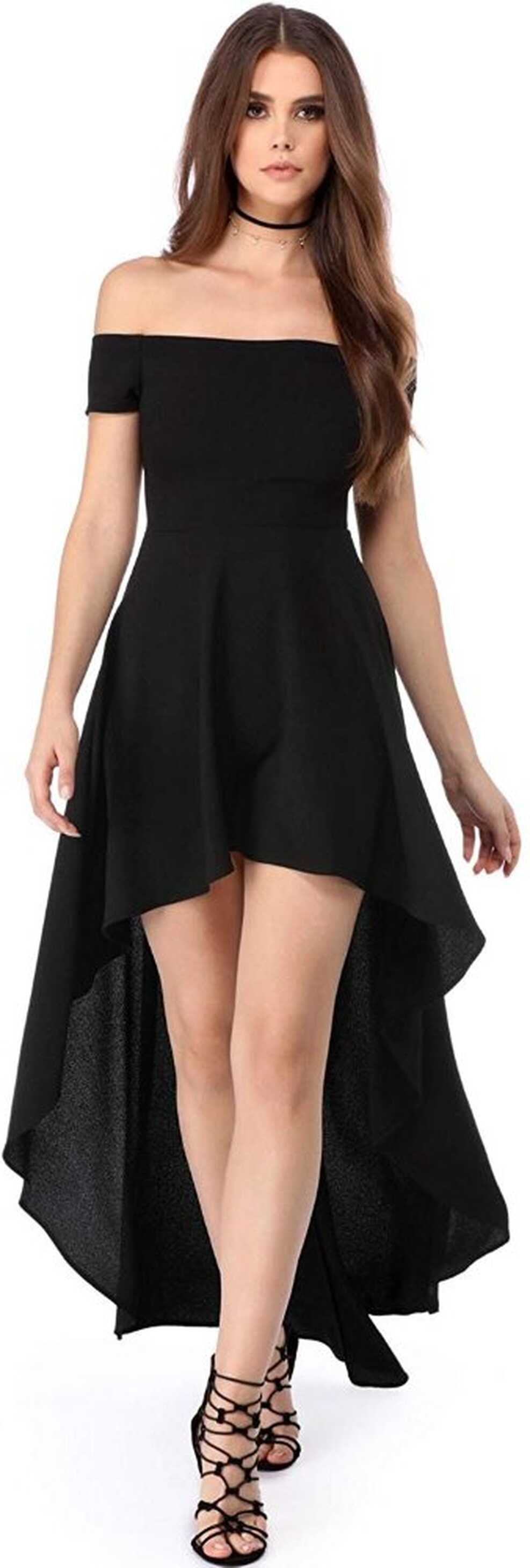 New Fashion Women&#39;s Western Short wear Off Shoulder Dress (Black ...