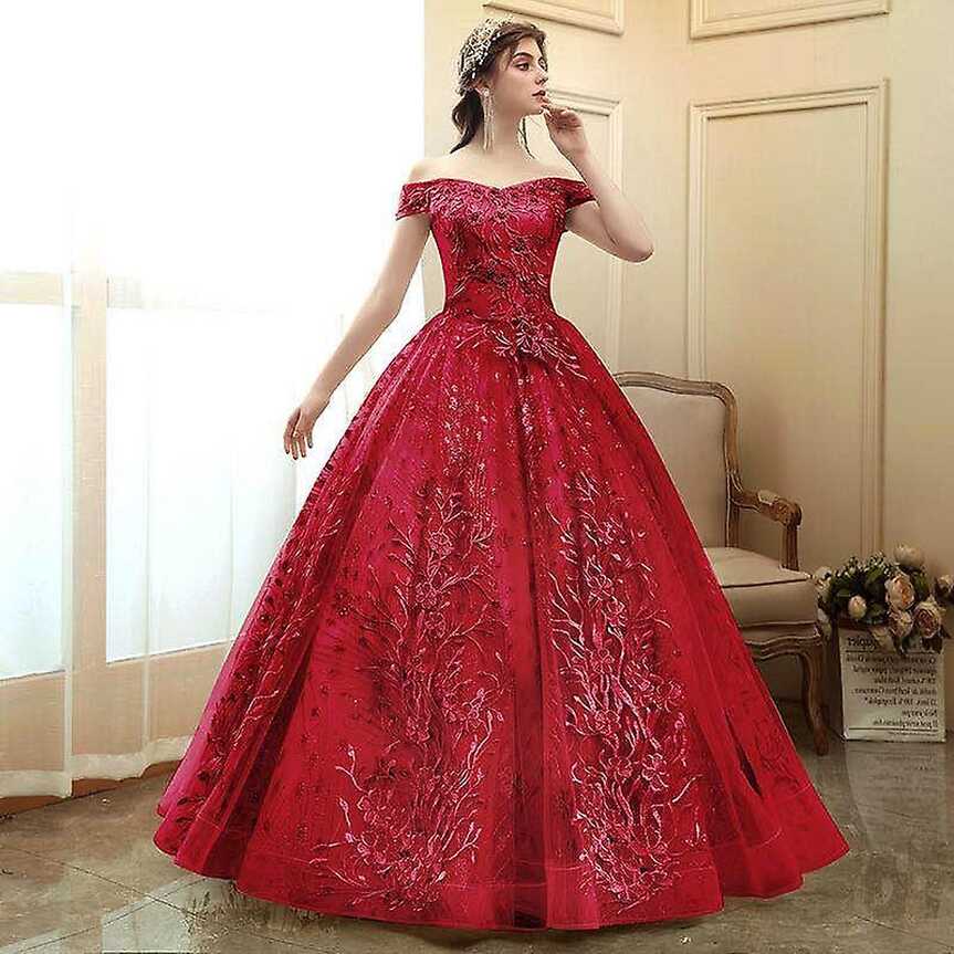 New Luxury Party Prom Ball Gown Vintage Lace Quinceanera Dresses ...