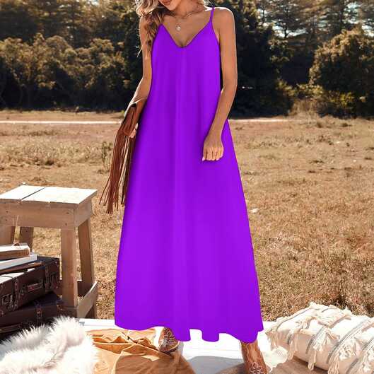 New Neon Purple Sleeveless Dress birthday dresses for women ...