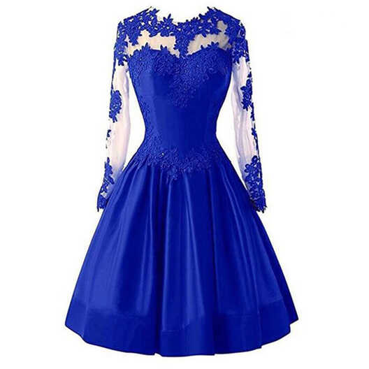 New Stock size 2 Short Royal Blue Homecoming Dresses Lace Applique ...