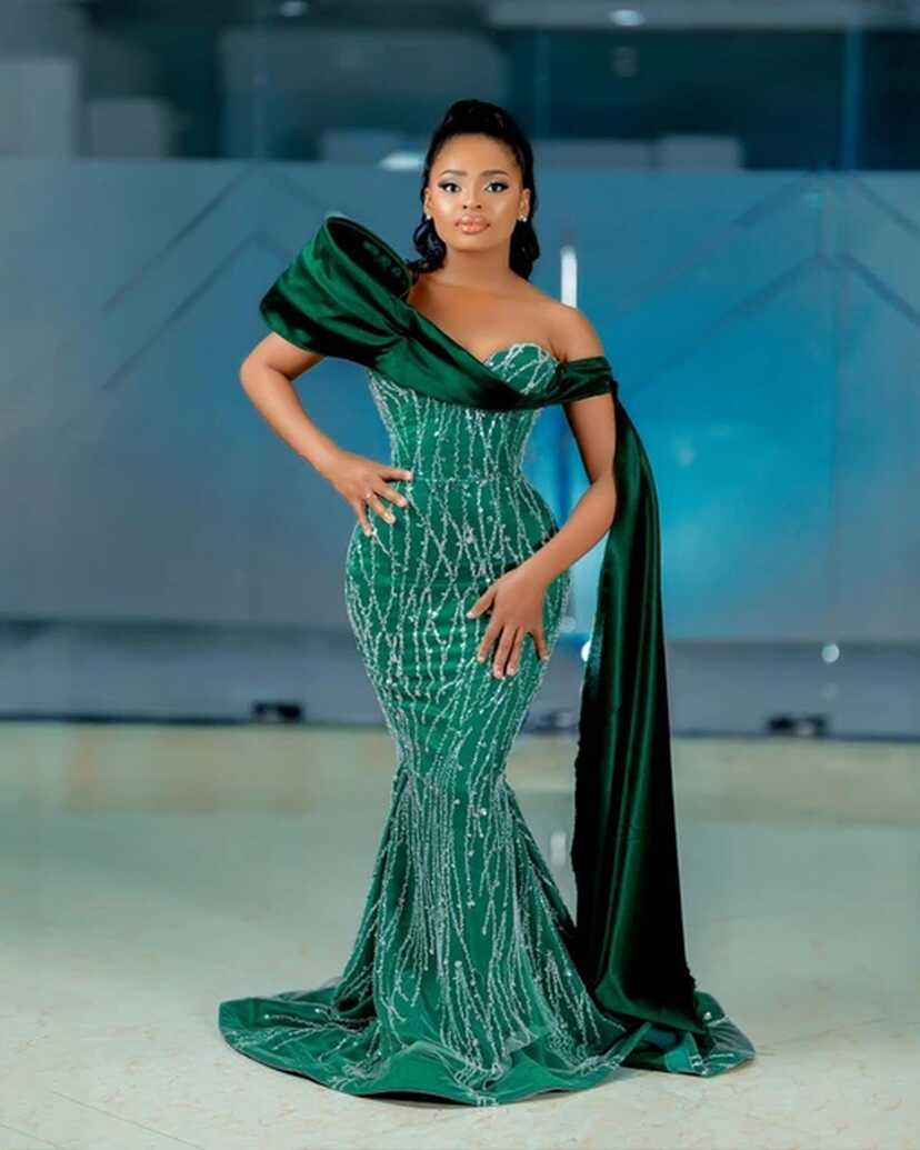 Nigerian Evening Dresses For Women Wedding Party Wear Beading ...