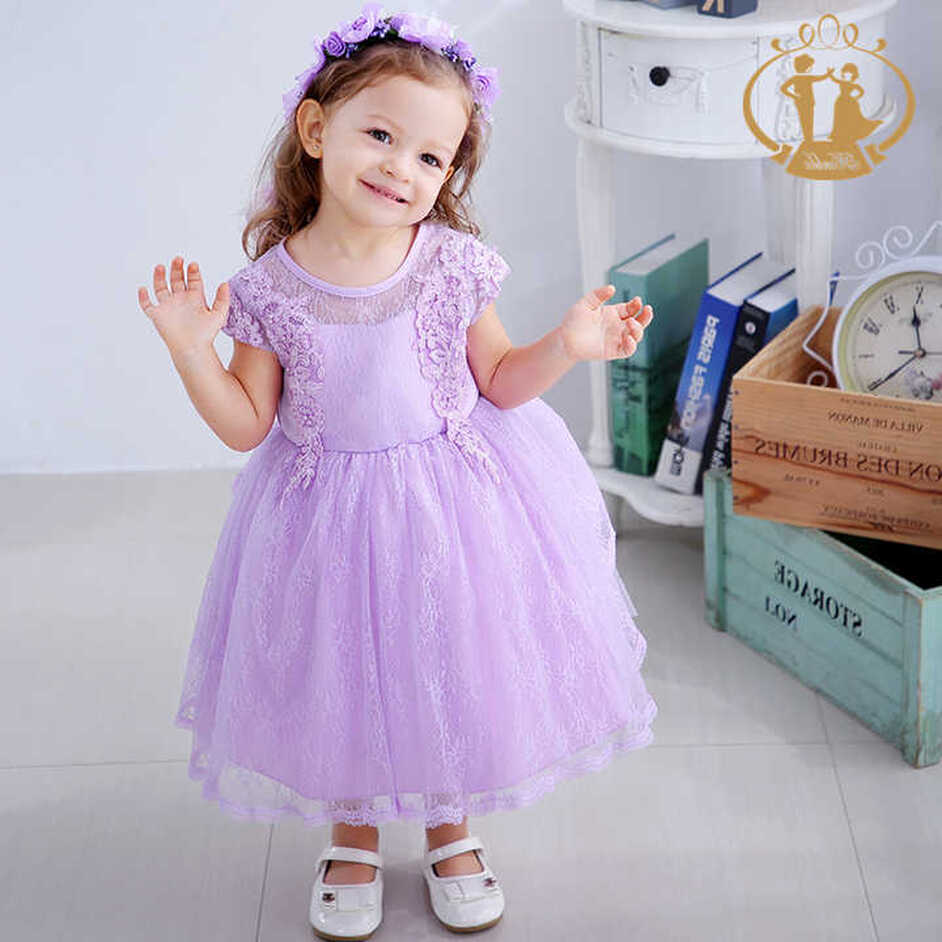 Nimble Kids Party Wear Dresses For Girls Beautiful Lace Trimmings ...