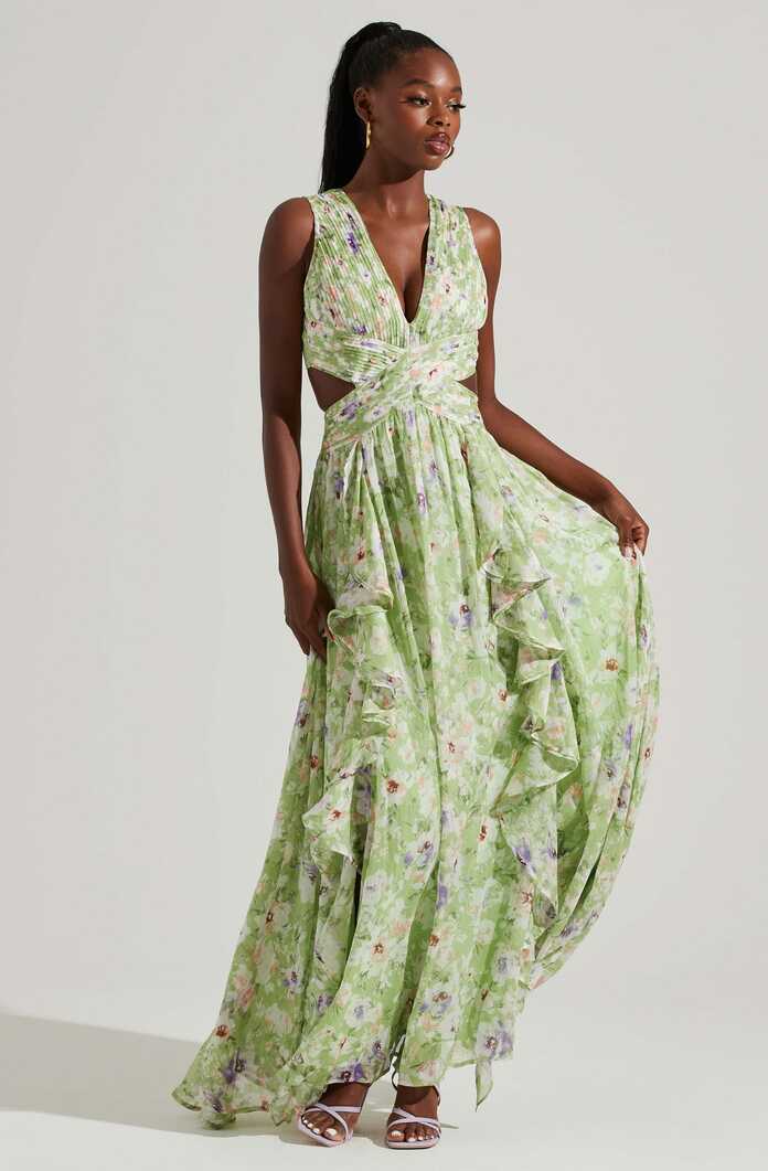 Noya Floral Cutout Maxi Dress – ASTR the Label