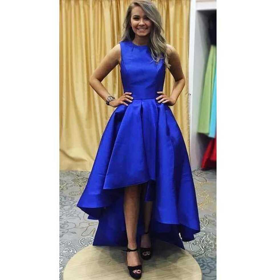 OEM Royal Blue Front Short Back Long Women Prom Dresses Plus Size ...