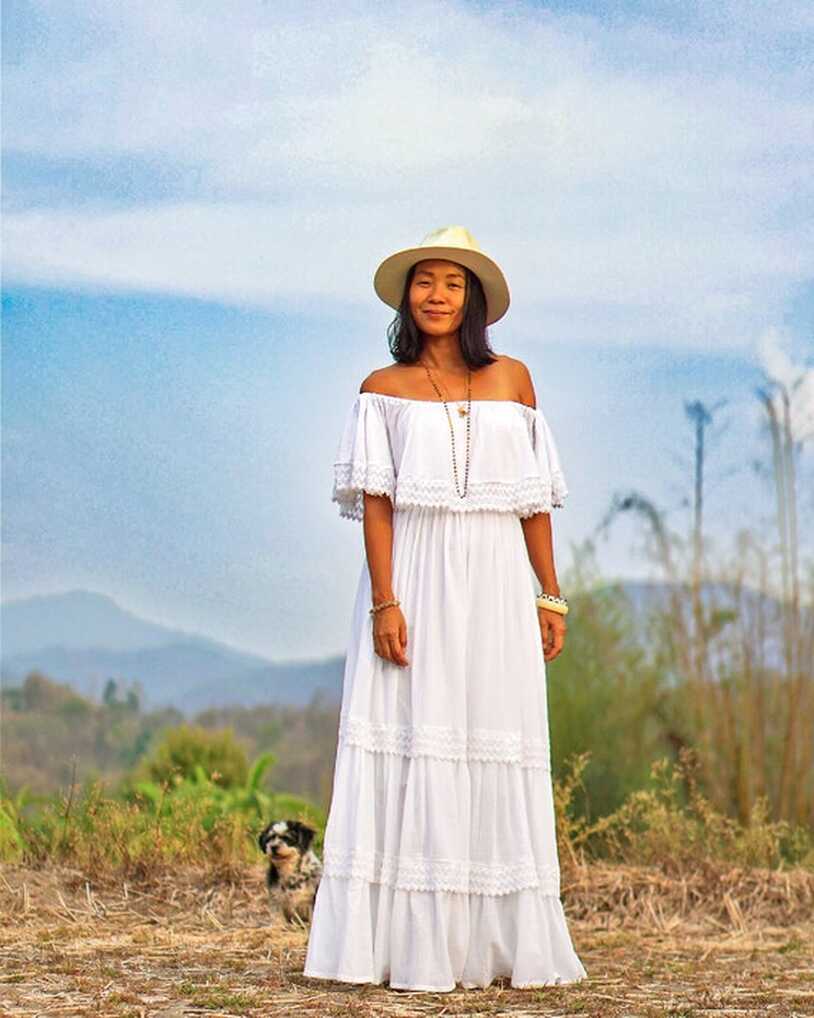 Off Shoulder Dress, Long White Boho Dress, Maxi White Bohemian ...