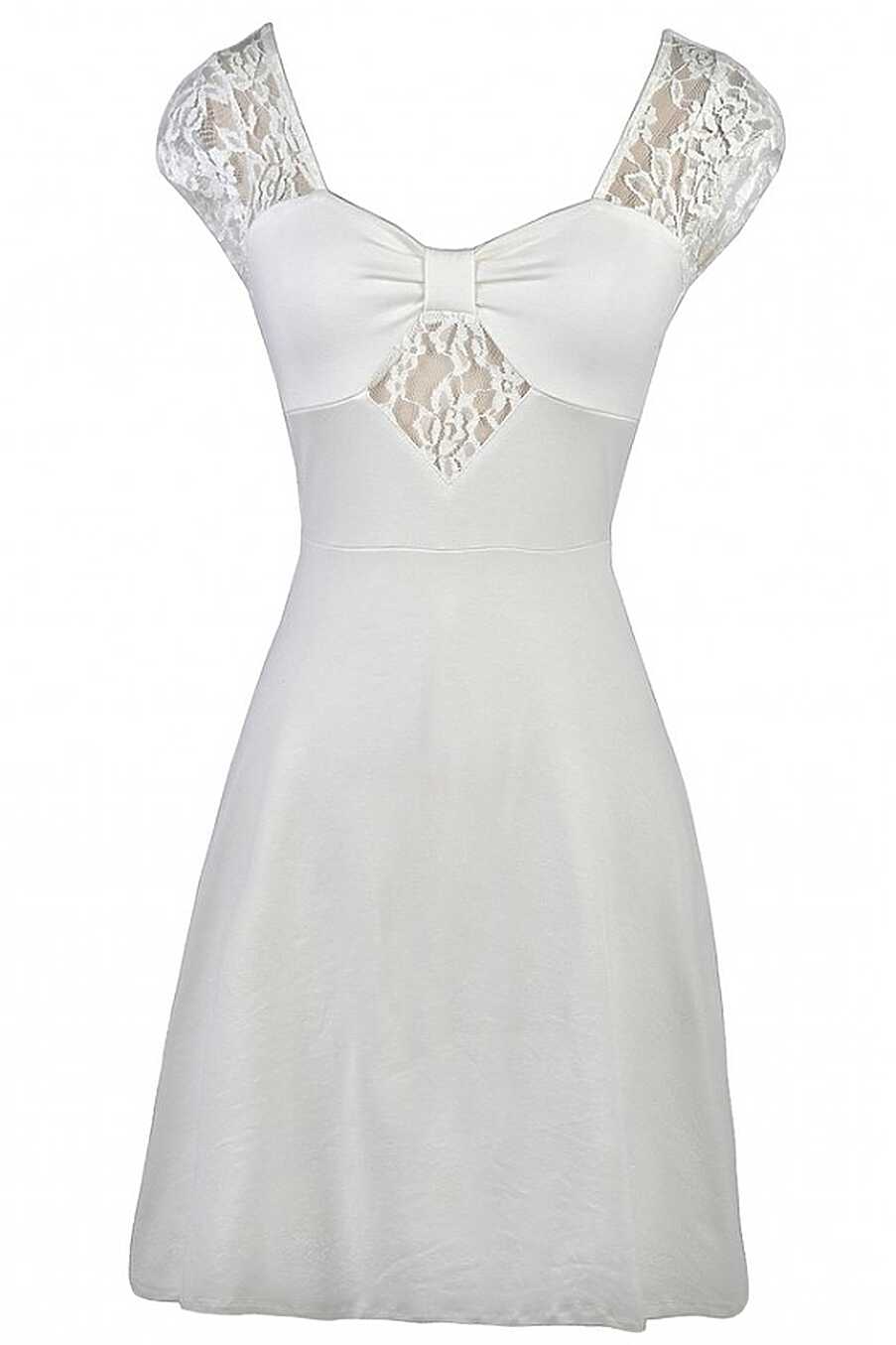 Off White Capsleeve Lace Dress, Off White Summer Dress, Cute ...