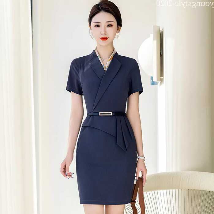 Office Ladies Elegant Pencil A-line Business Workwear Sheath ...