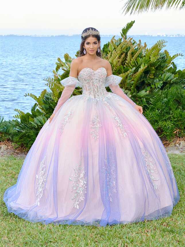 Ombre Sheer Corset Quinceanera Dress by Fiesta Gowns 56499 – ABC ...