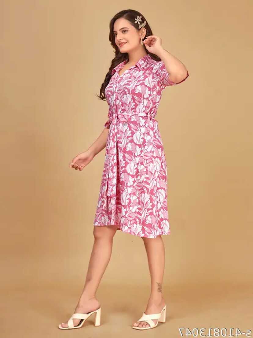 One Piece Western Dress For Summer Collection in a Vibrant Flower ...