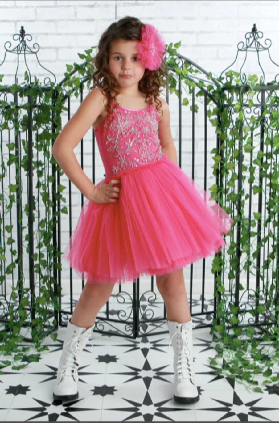 Ooh La La Couture Girls Hot Pink Beverly Tutu Dress | HONEYPIEKIDS