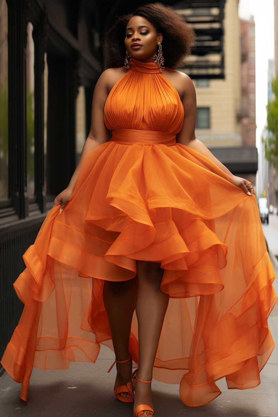 Orange Dress Plus Size - Shop on Pinterest