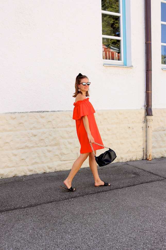 Orange Summer Dress - Fashion Blog Heartfelt Hunt by Marie Mehta