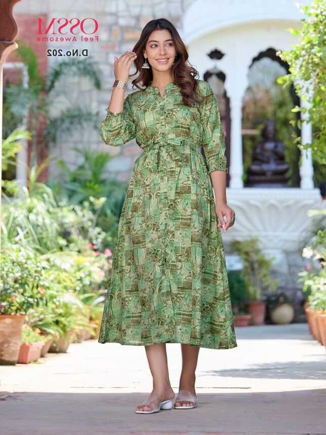 Ossm Summer Style Vol 2 Designer Cotton Long Kurti Collection