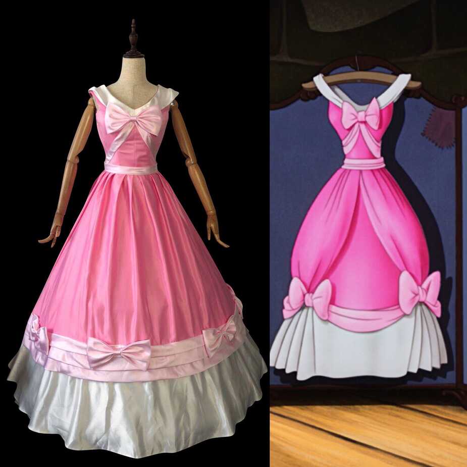 P147-Movies-Cosplay-Costume-classic-Cinderella-dress-princess