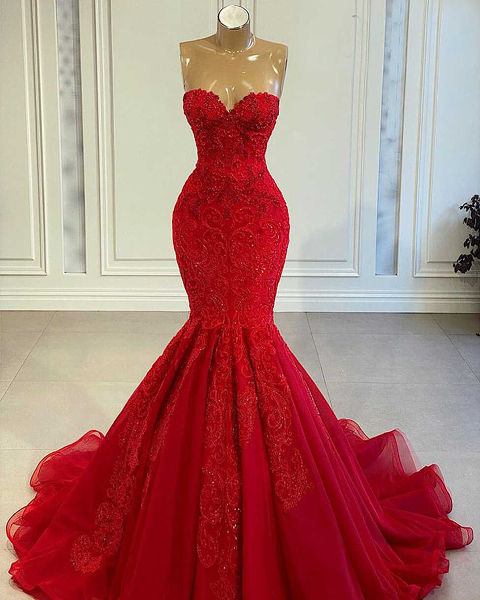 P3807 Red Prom Dresses, 2023 Prom Dresses, Mermaid Prom Dresses ...