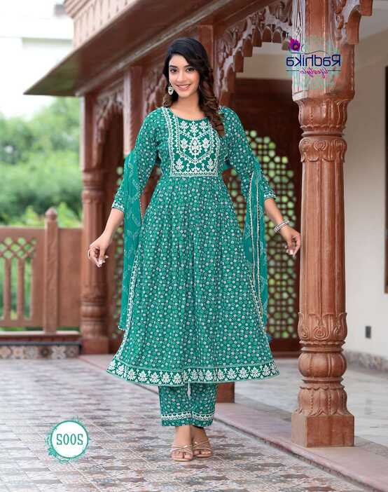 PARAMPARA VOL 2 HEAVY REYON PRINT WITH EMBROIDERY WORK NAYRA CUT ...