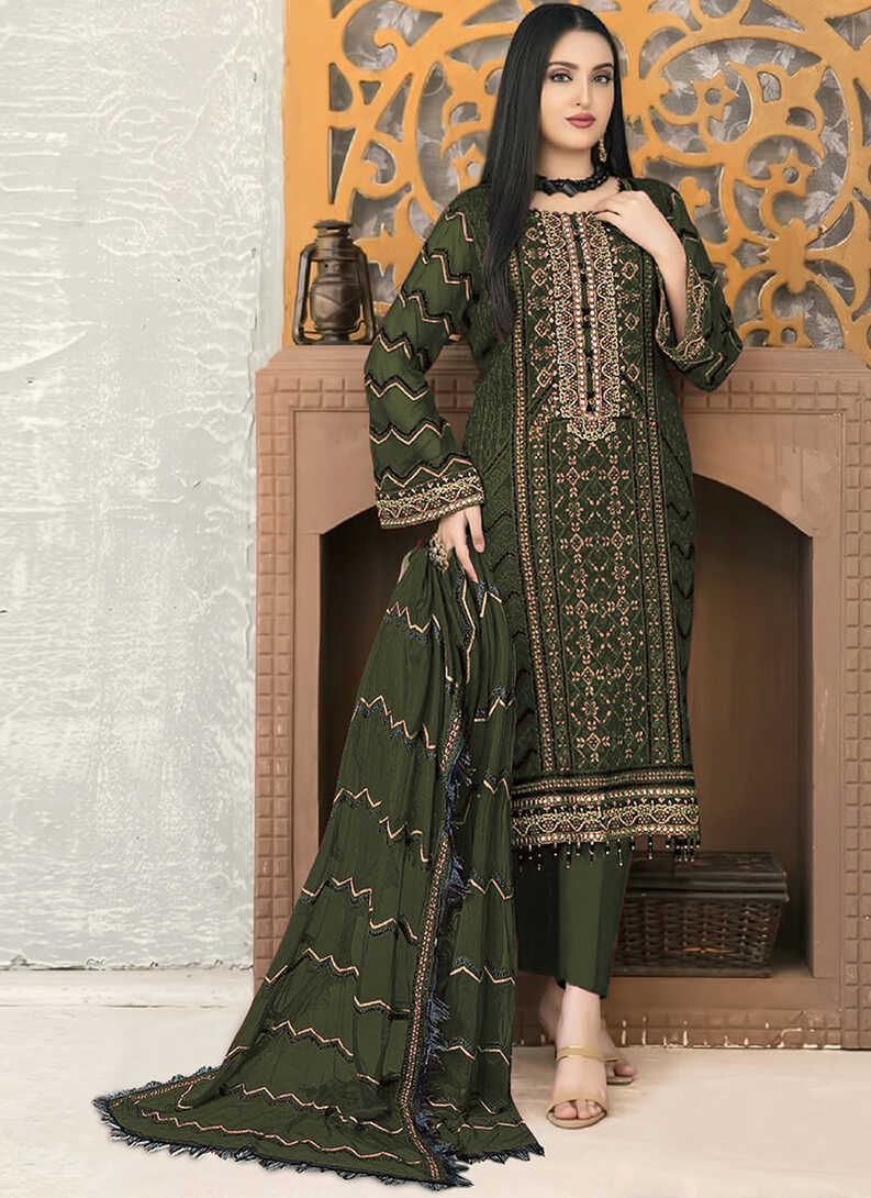 PK1008 Faux Georgette Wholesale Pakistani Suits 4 Pieces Catalog ...