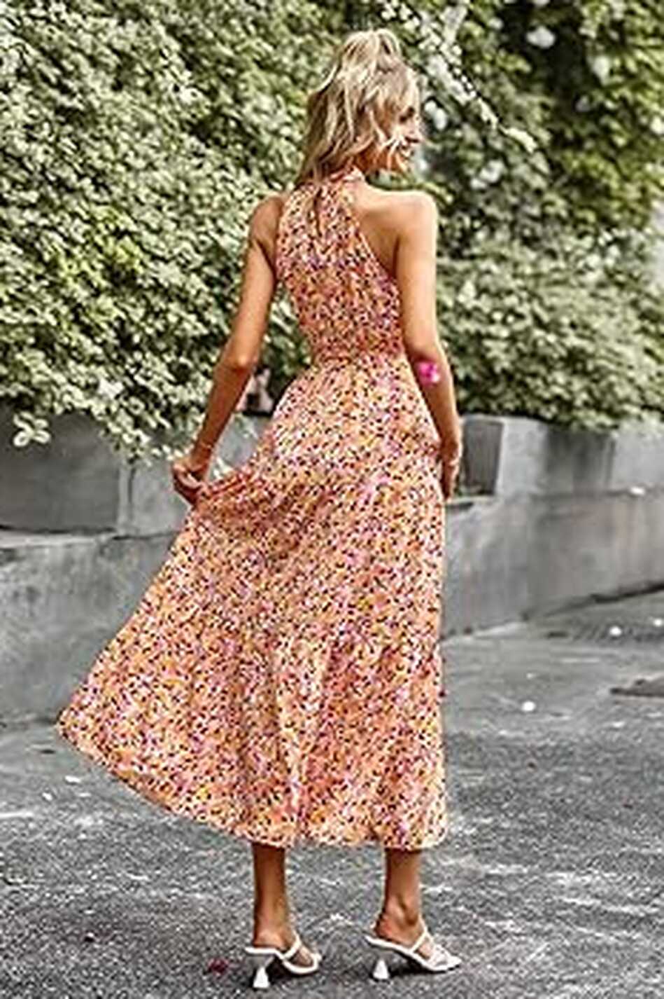 PRETTYGARDEN Women&#39;s Summer Floral Maxi Sun Dress Sleeveless ...