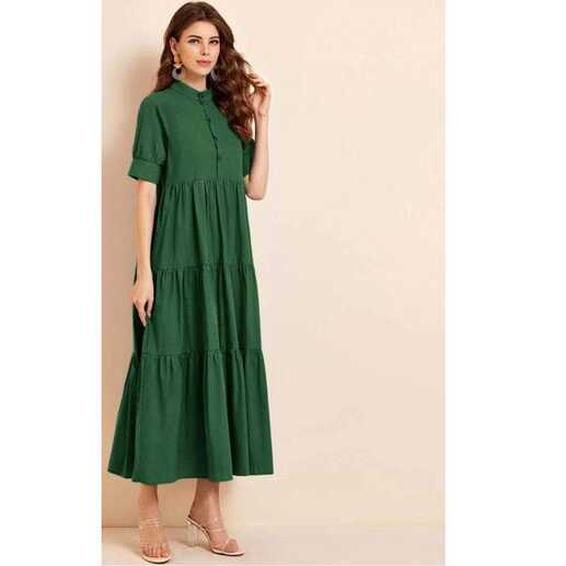 Pakistan day special green maxi for girls