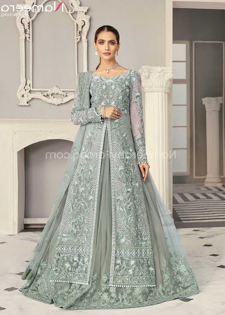 Pakistani Lehenga Dress with Open Shirt Online #BP183