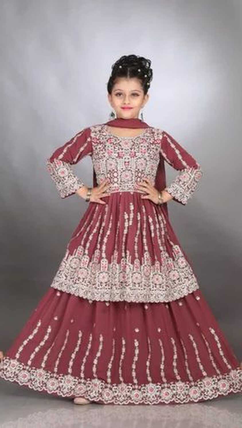 Party Wear Kids Wear Girls Indian Clothing, in House Production ...